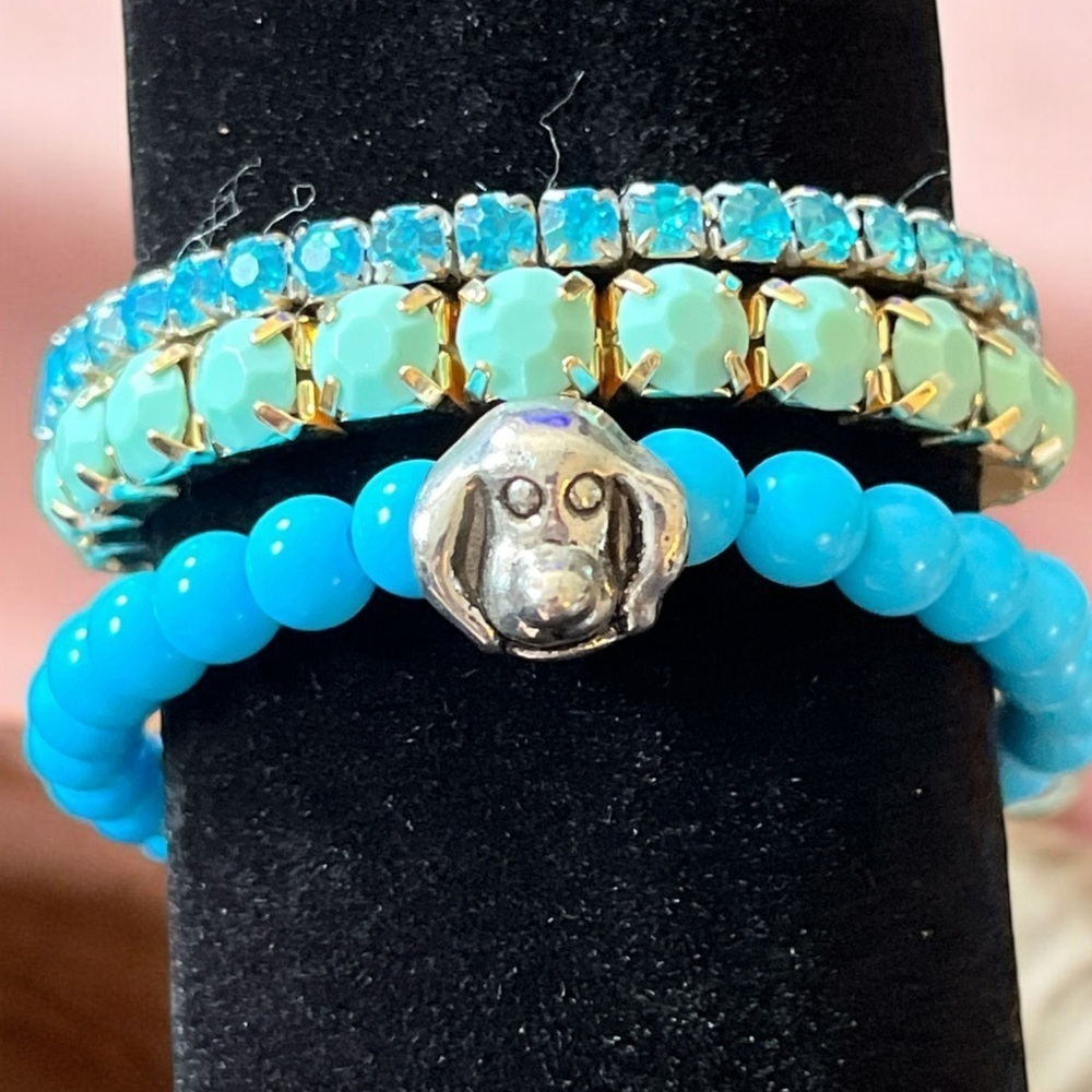 Bracelets💚🩵 Small Stretchy Bracelets